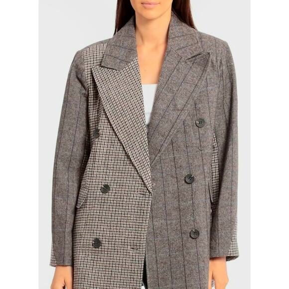 avec les filles womens anthropologie mixed tweed jacket size large lined - Picture 2 of 16